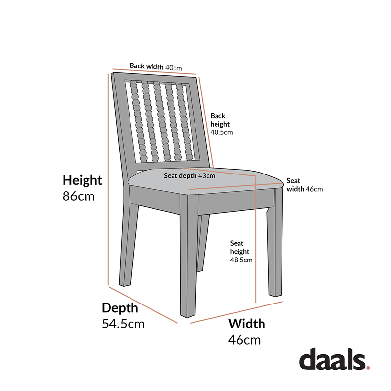 Hemingford Set of 2 Rust Velvet Bobbin Spindle Washed Oak Dining Chairs - daals