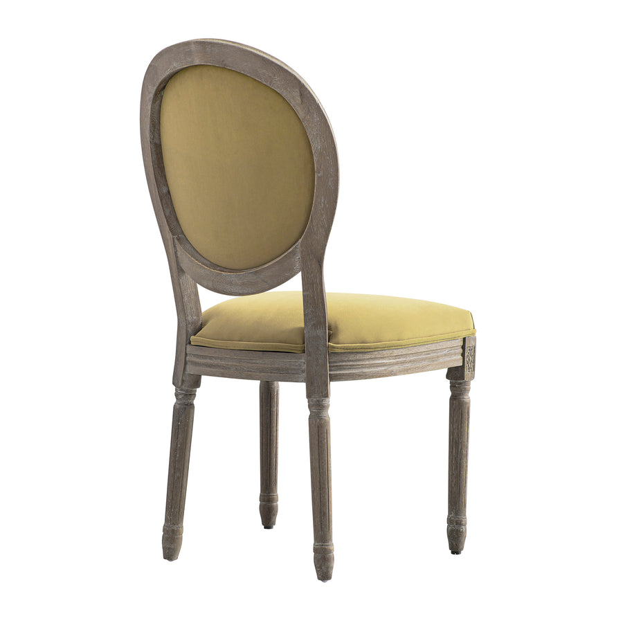 Lainston Set of 2 Classic Weathered Oak Dining Chairs, Fudge Velvet - daals