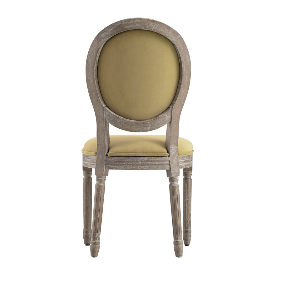 Lainston Set of 2 Classic Weathered Oak Dining Chairs, Fudge Velvet - daals