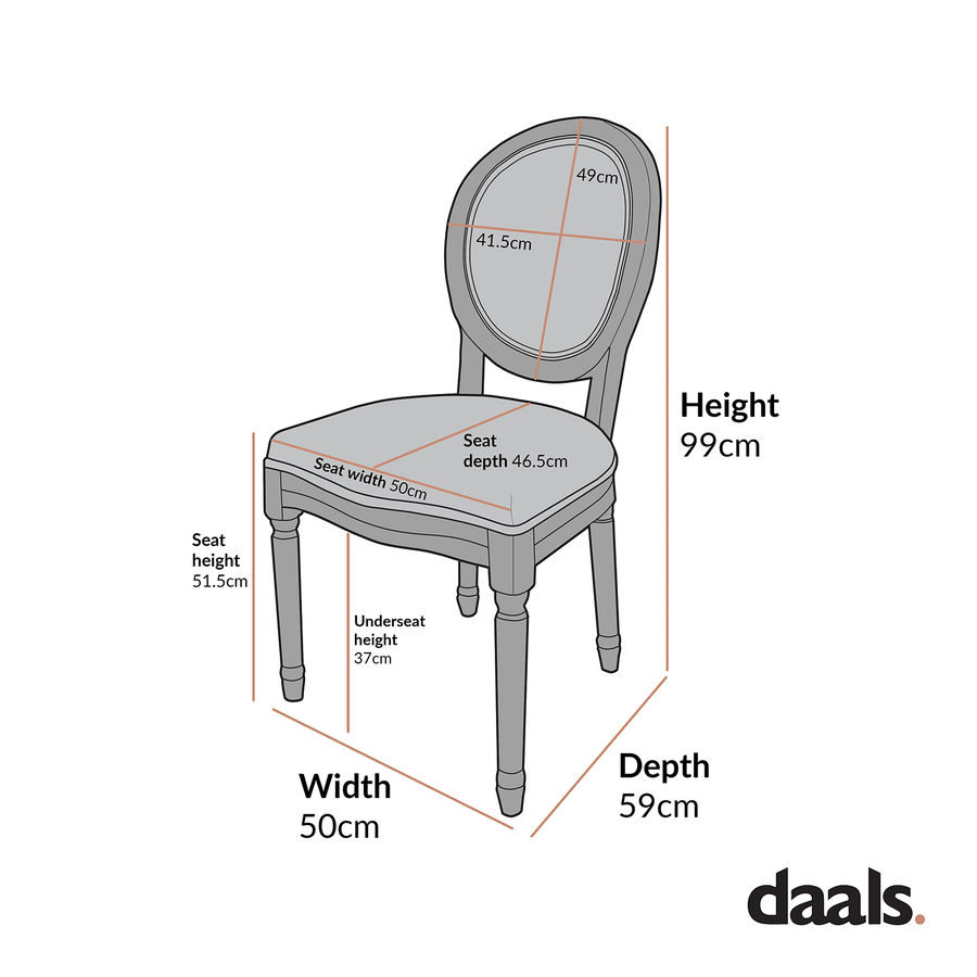 Lainston Set of 2 Classic Weathered Oak Dining Chairs, Beige Textured Fabric