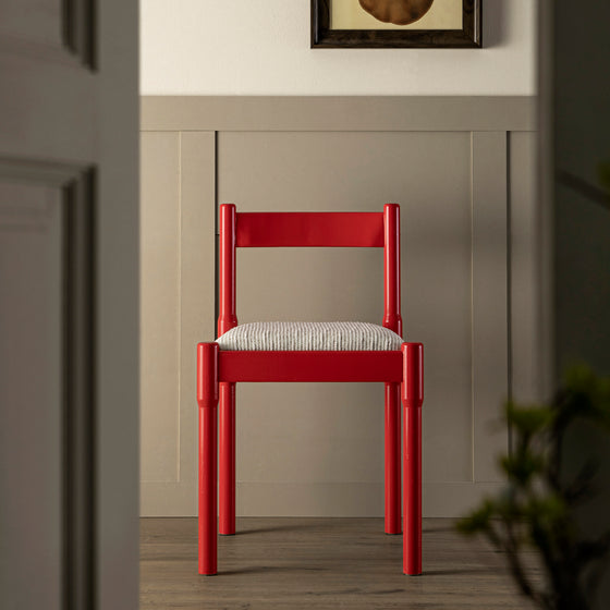 Minley 2-in-1 Dining Chair, Red High Gloss