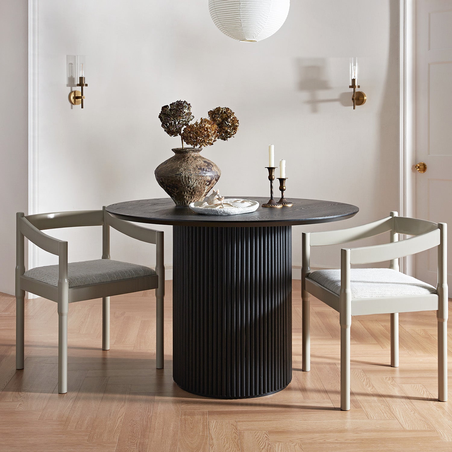 Minley 2-in-1 Carver Chair, Light Taupe High Gloss