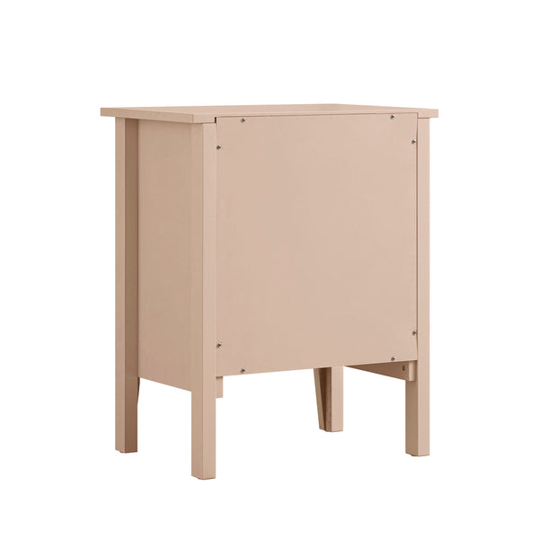Oakham 1-Drawer Bedside Table, Nude Pink