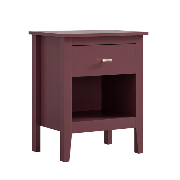 Oakham 1-Drawer Bedside Table, Wild Cherry