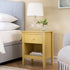 Oakham 1 - Drawer Bedside Table, Rattan Yellow - daals