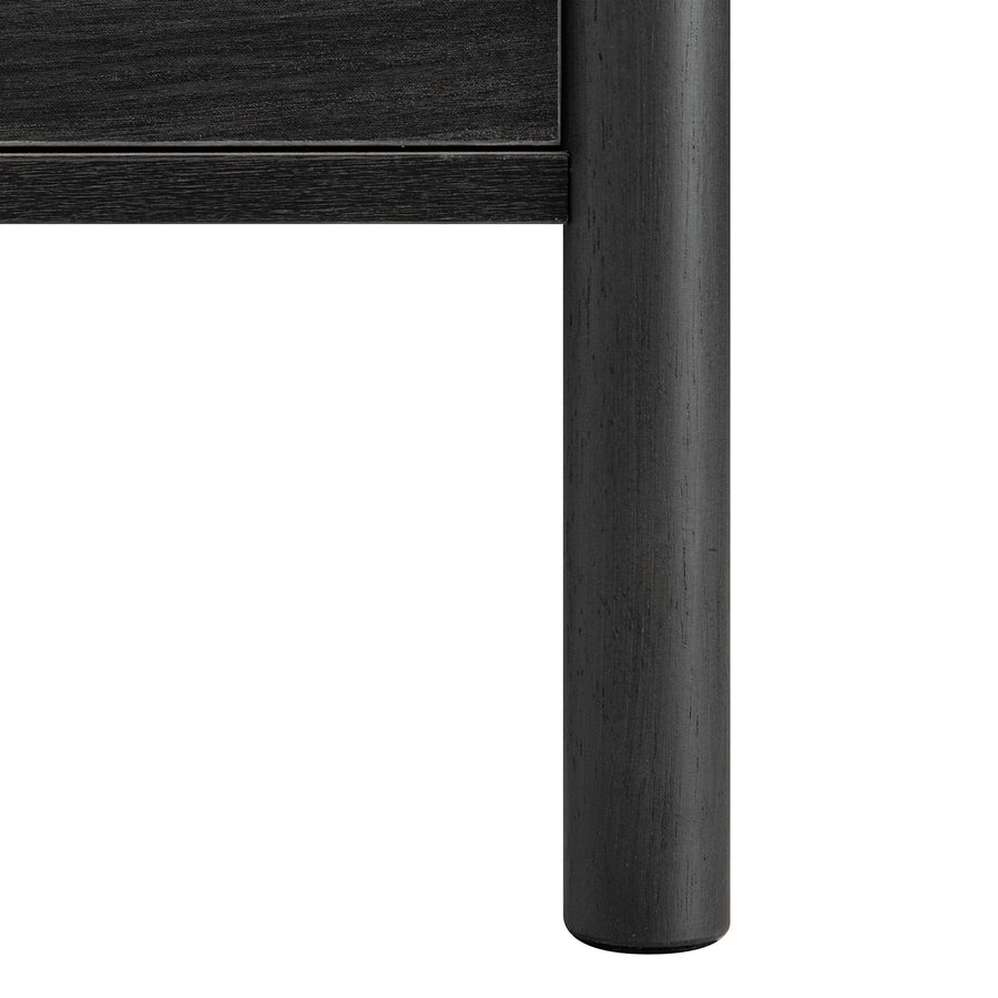 Linden 2-Drawer Bedside Table, Ebony - daals