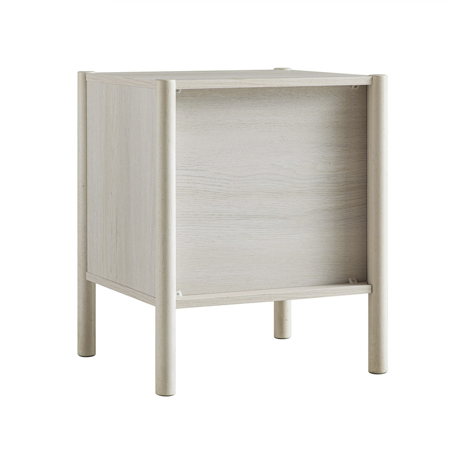 Linden 2-Drawer Bedside Table, White Washed