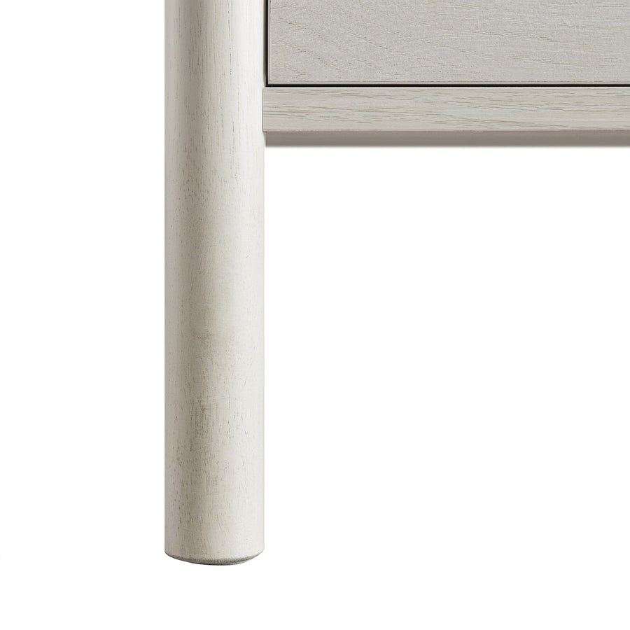 Linden 2-Drawer Bedside Table, White Washed