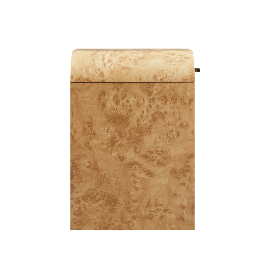 Marcel 1-Drawer Bedside Table, Natural Burlwood