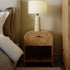 Marcel 1-Drawer Bedside Table, Natural Burlwood