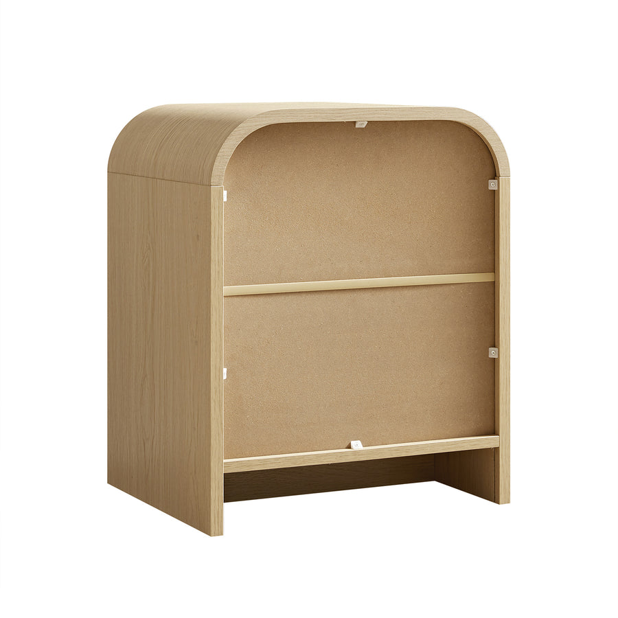 Marcel 1-Drawer Bedside Table, Light Oak