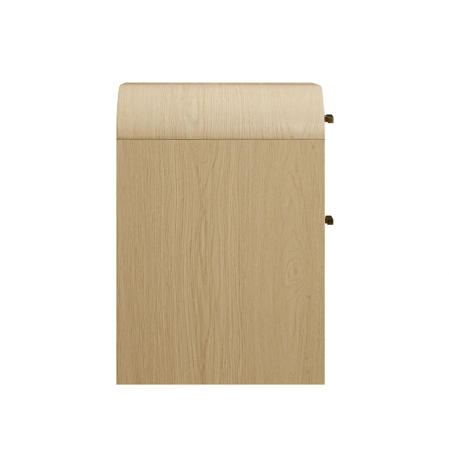 Marcel 2-Drawer Bedside Table, Light Oak