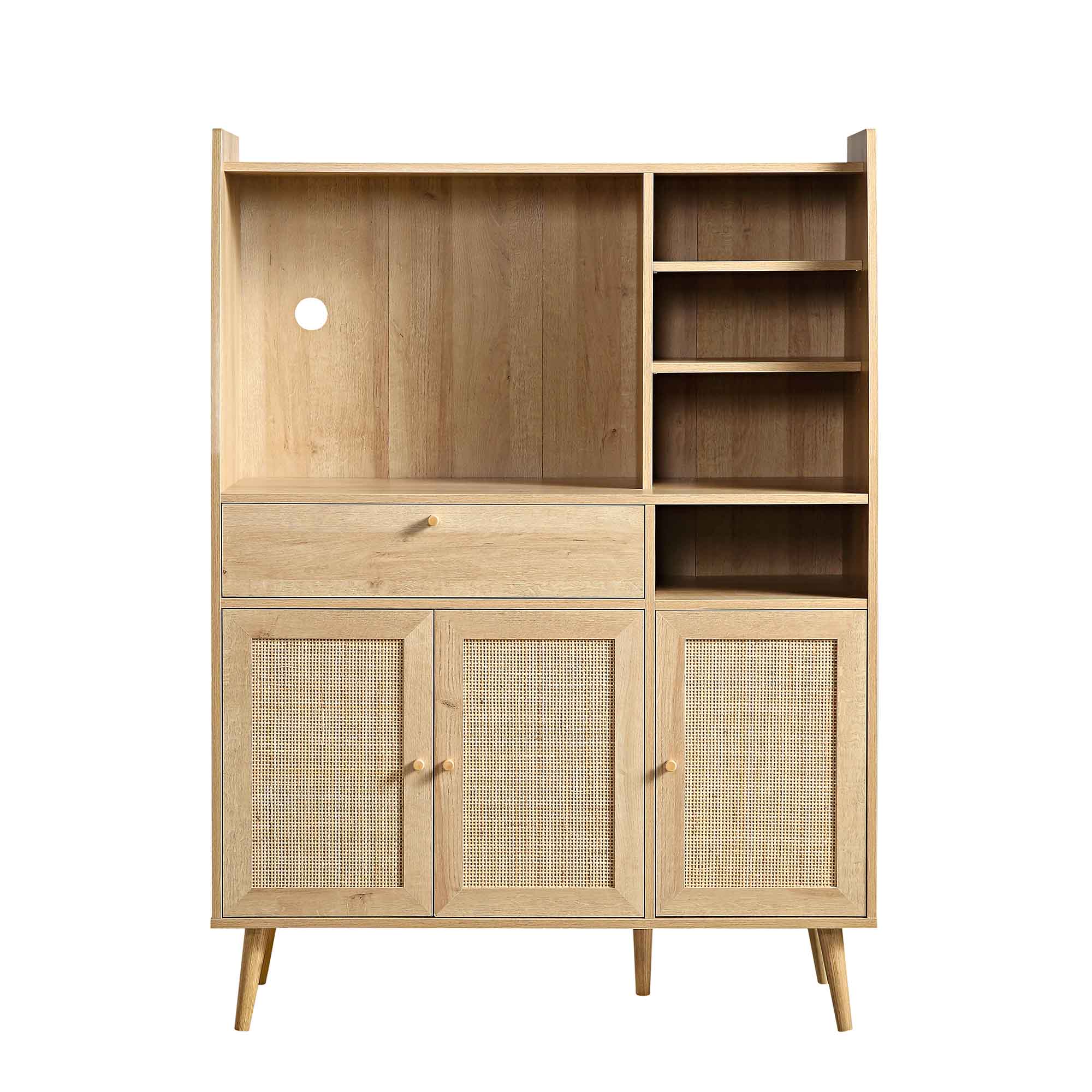 Kitchen Timber Rattan Frances Woven Rattan Kitchen Cabinet, Natural | daals