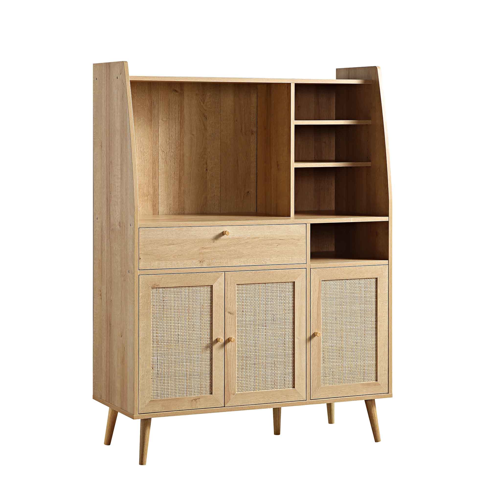 Ratten Rug Kitchen Frances Woven Rattan Kitchen Cabinet, Natural | daals