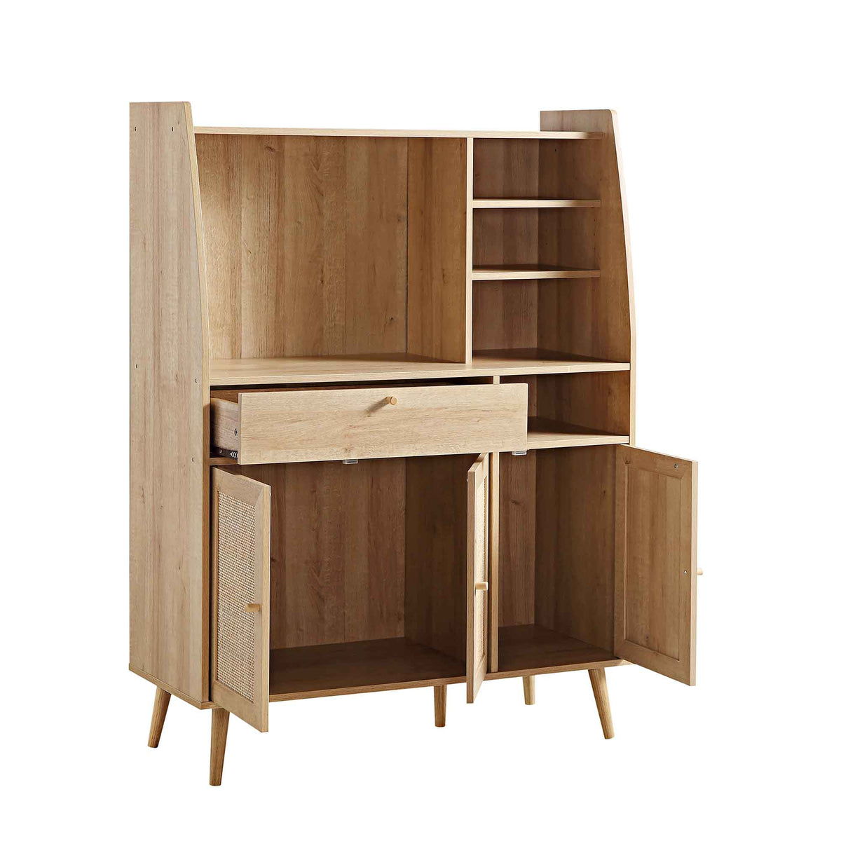 Ratten Rug Kitchen Frances Woven Rattan Kitchen Cabinet, Natural | daals