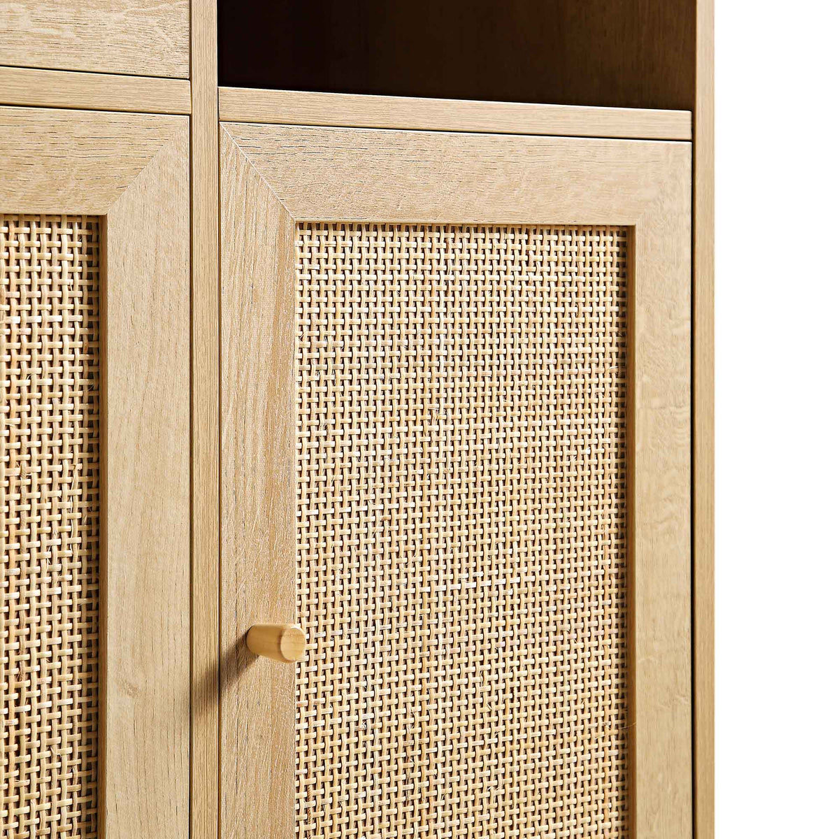 Kitchen Timber Rattan Frances Woven Rattan Kitchen Cabinet, Natural | daals