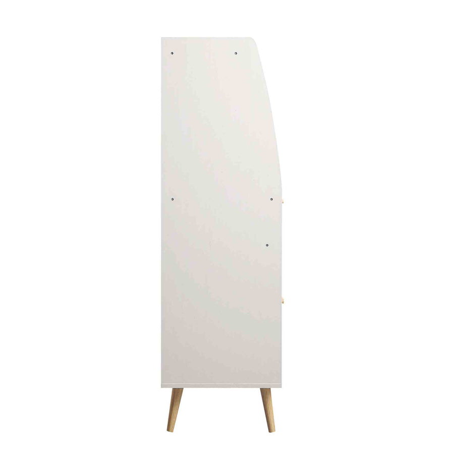 Frances Woven Rattan Kitchen Cabinet, White