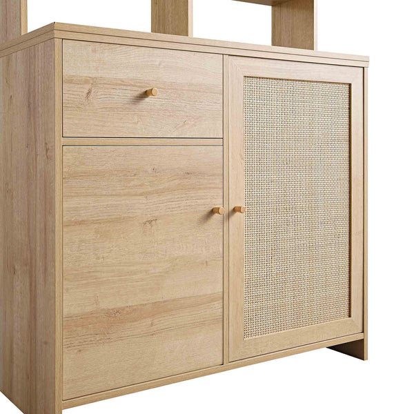 Frances Woven Rattan Dresser, Natural