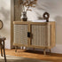 Izzy Curved Rattan 2 - Door Small Sideboard, Natural - daals