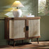 Izzy Curved Rattan 2 - Door Small Sideboard, Walnut - daals