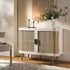 Izzy Curved Rattan 2 - Door Small Sideboard, White - daals