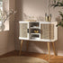 Izzy Curved Rattan 2 - Door Buffet Sideboard, White - daals
