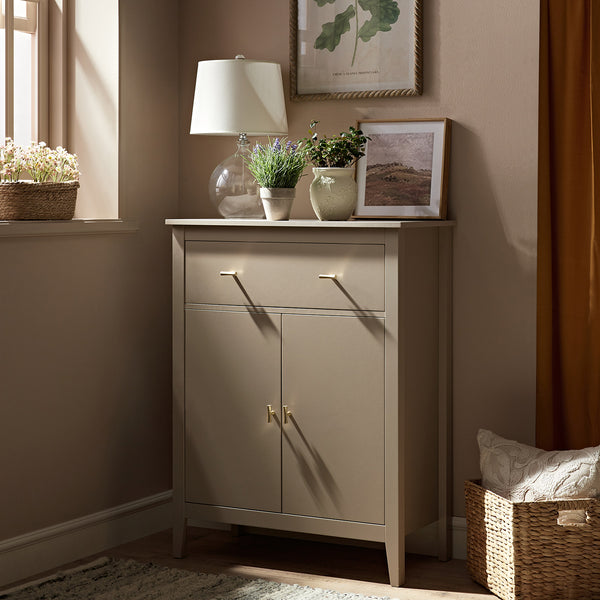 Oakham Small Sideboard with Drawer, Deep Greige - daals