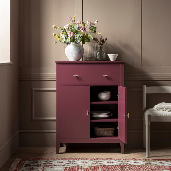 Oakham Small Sideboard with Drawer, Wild Cherry - daals