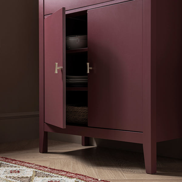 Oakham Small Sideboard with Drawer, Wild Cherry - daals