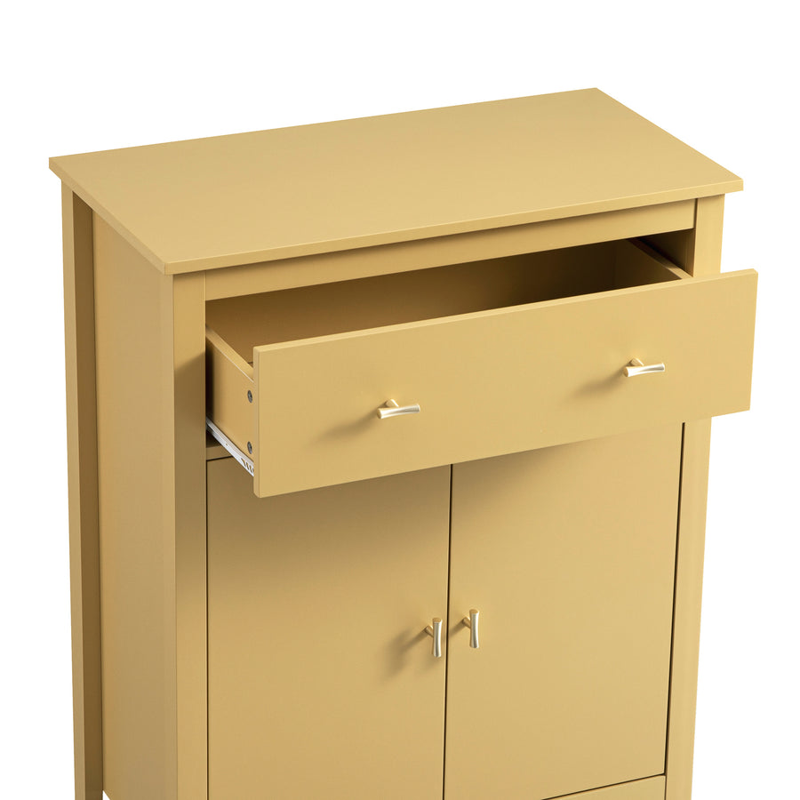 Oakham Small Sideboard with Drawer, Rattan Yellow