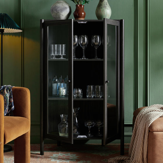 Linden Display Cabinet, Ebony