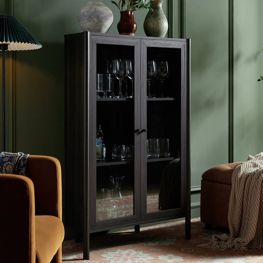 Linden Display Cabinet, Ebony