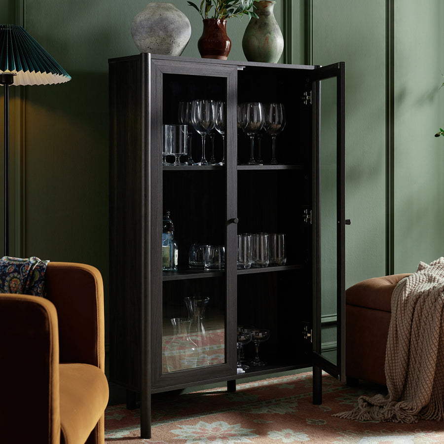 Linden Display Cabinet, Ebony