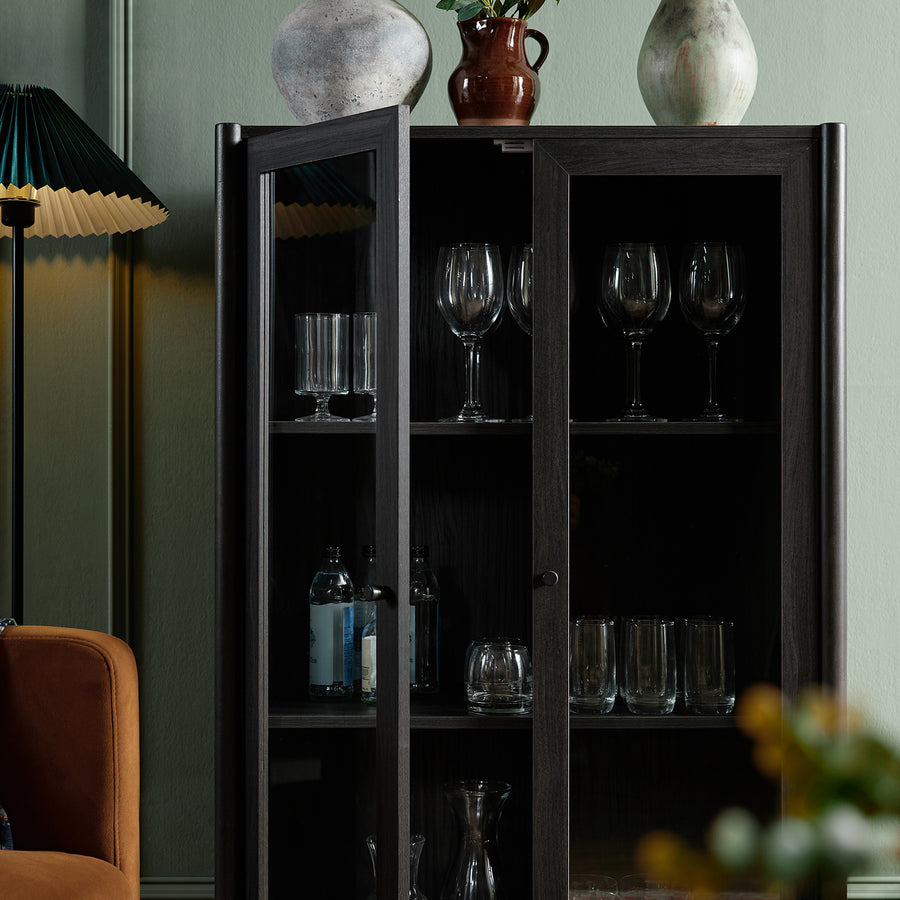 Linden Display Cabinet, Ebony