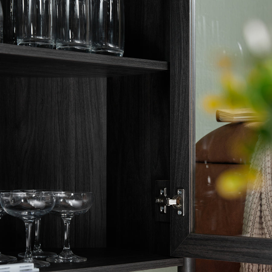 Linden Display Cabinet, Ebony