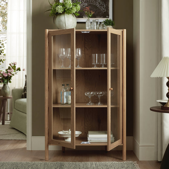 Linden Display Cabinet, Natural