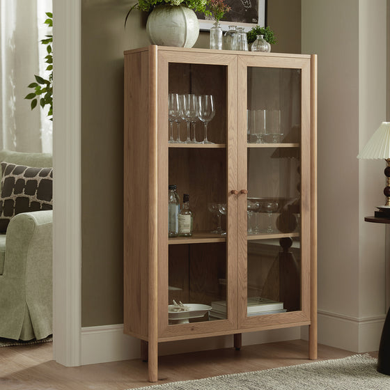 Linden Display Cabinet, Natural