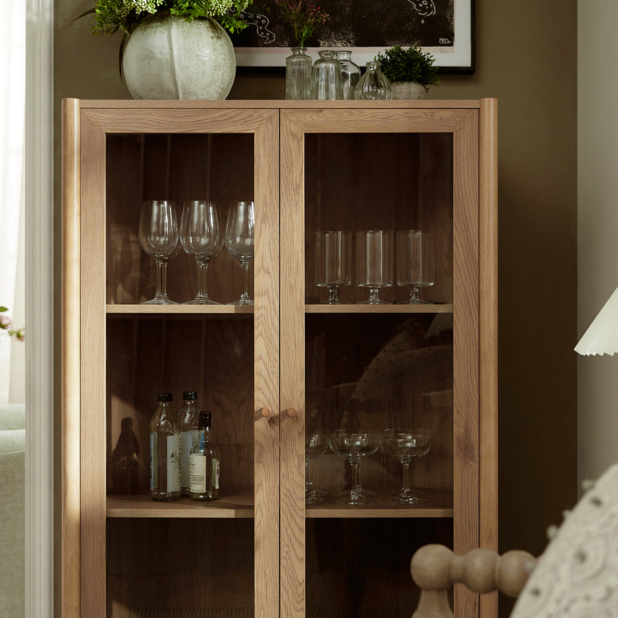 Linden Display Cabinet, Natural