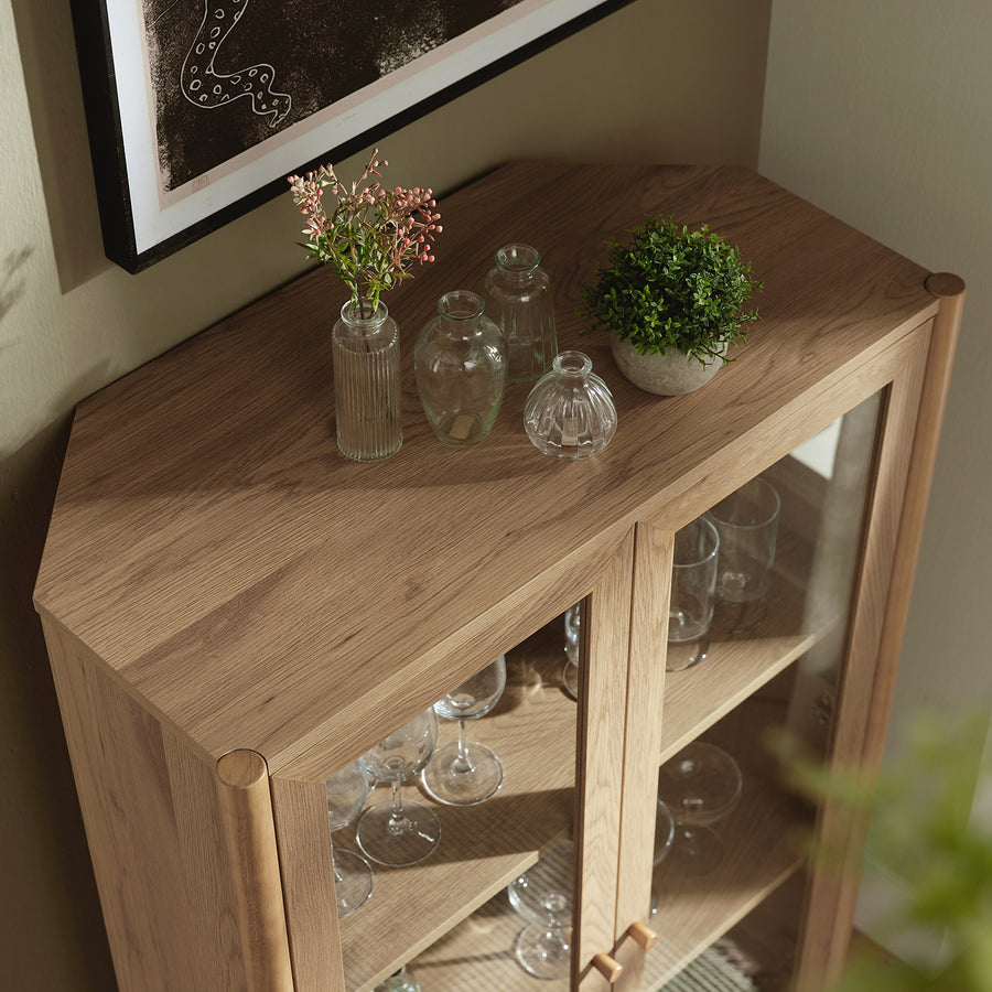 Linden Display Cabinet, Natural