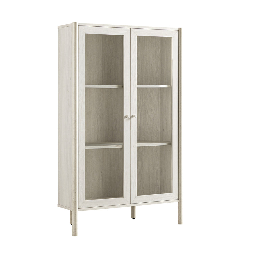 Linden Display Cabinet, White Washed