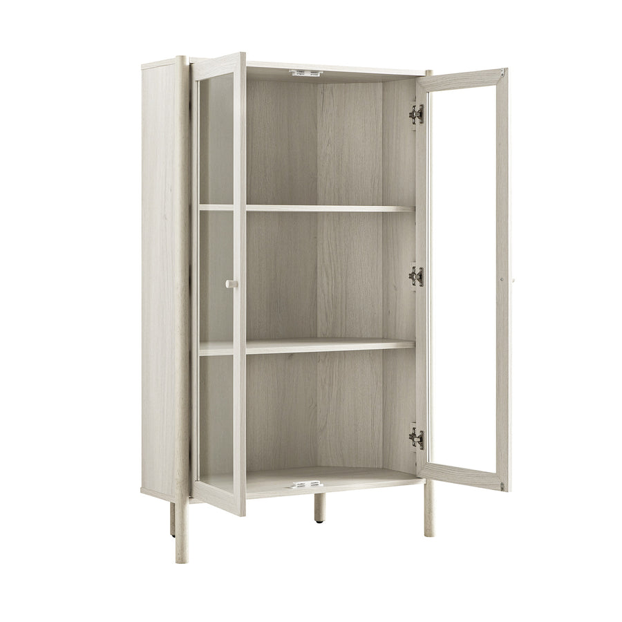 Linden Display Cabinet, White Washed