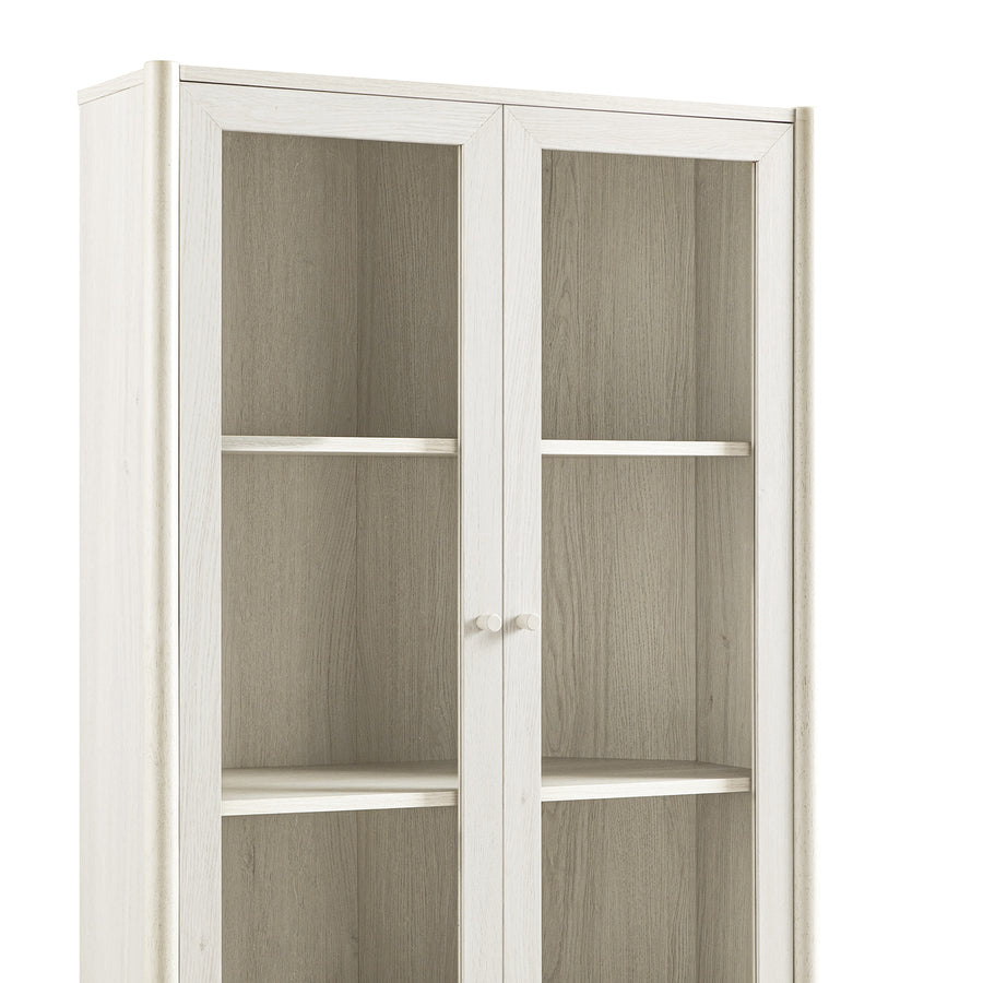 Linden Display Cabinet, White Washed