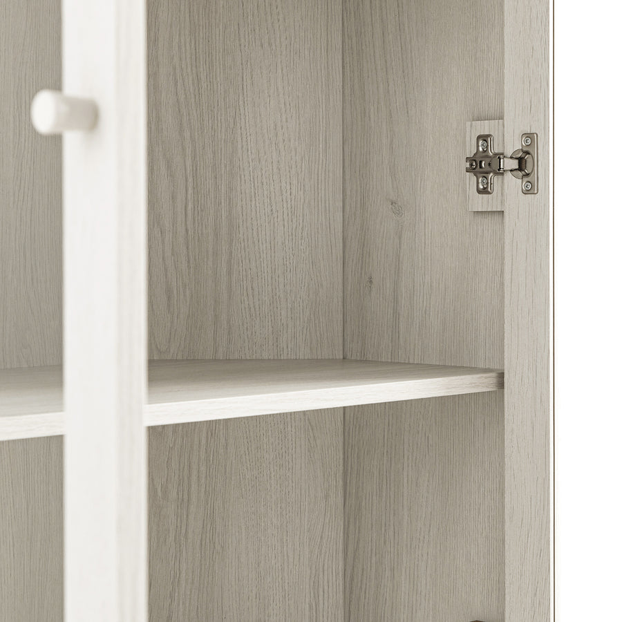 Linden Display Cabinet, White Washed