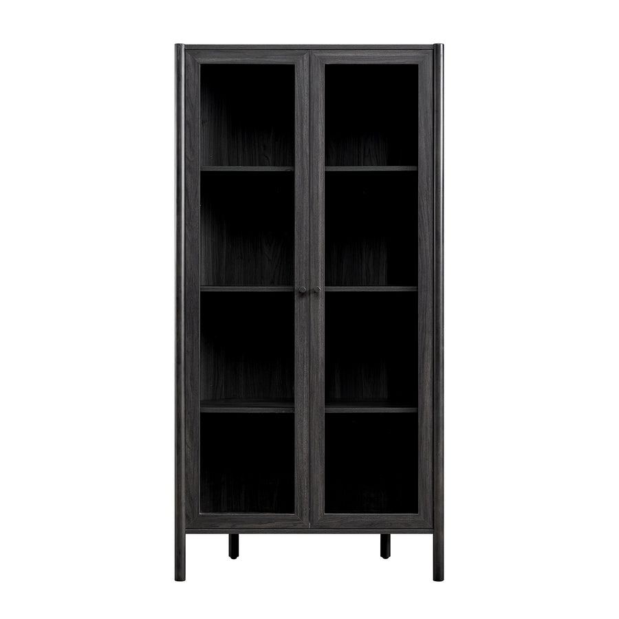 Linden Tall Display Cabinet, Ebony