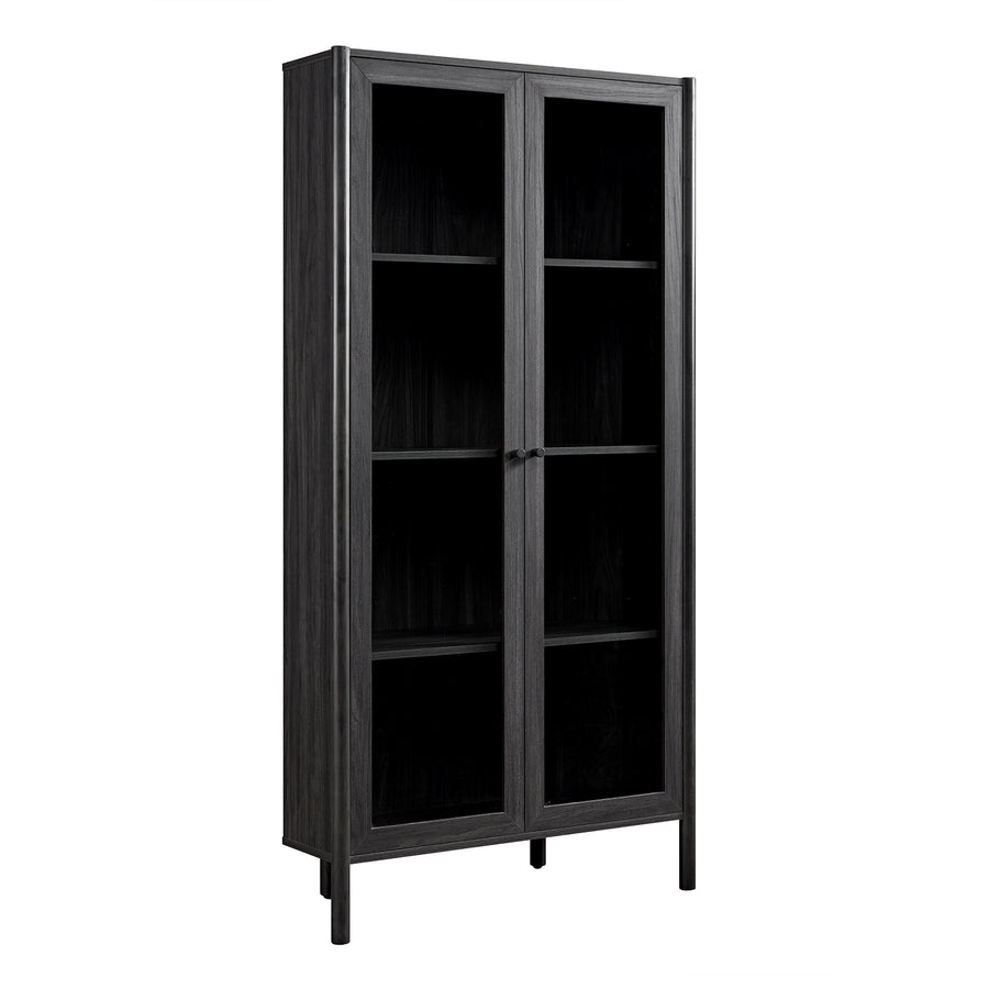 Linden Tall Display Cabinet, Ebony