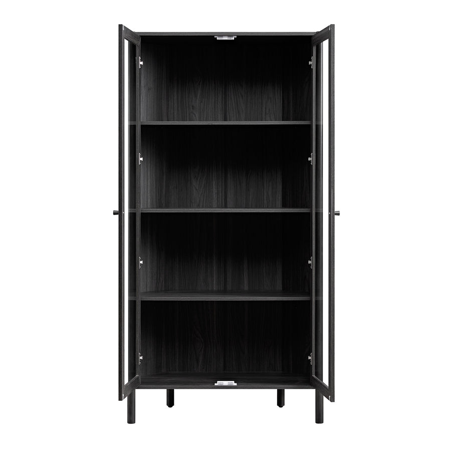 Linden Tall Display Cabinet, Ebony