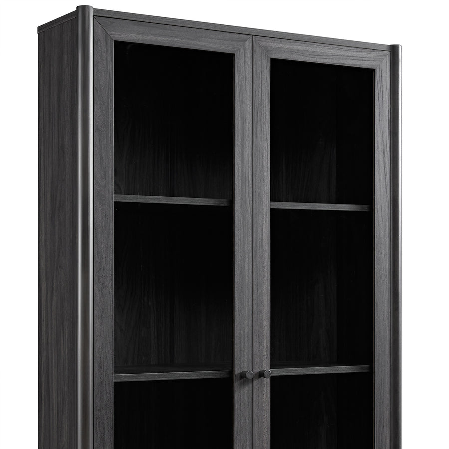 Linden Tall Display Cabinet, Ebony