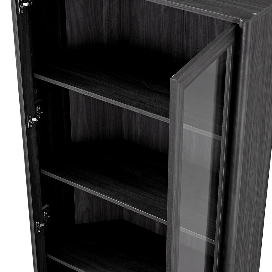 Linden Tall Display Cabinet, Ebony