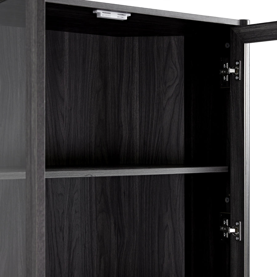 Linden Tall Display Cabinet, Ebony
