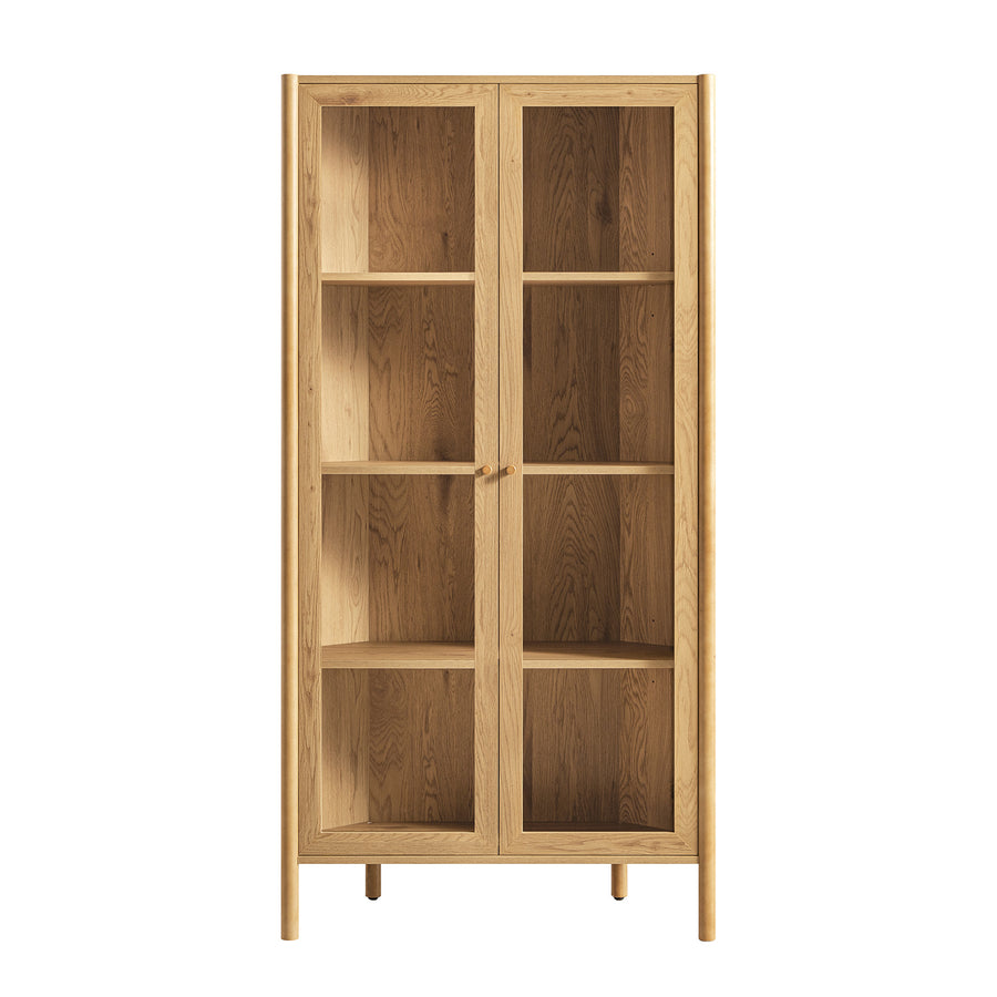 Linden Tall Display Cabinet, Natural